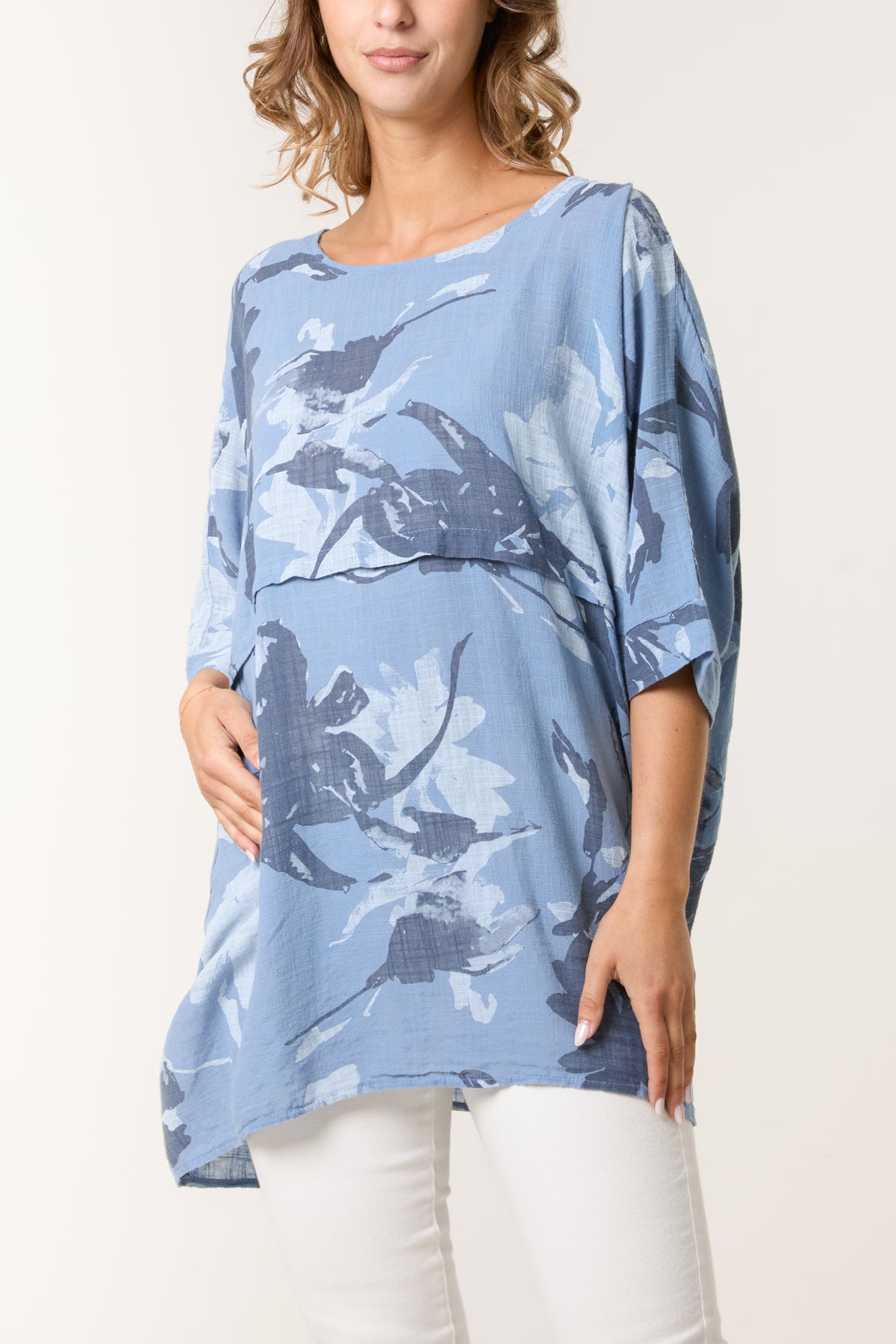Pure Cotton Floral Print Blouse