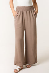 Elasticated Waist Wide Leg Trousers