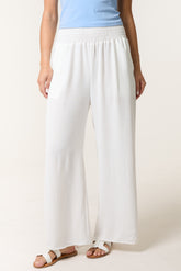 Elasticated Waist Wide Leg Trousers