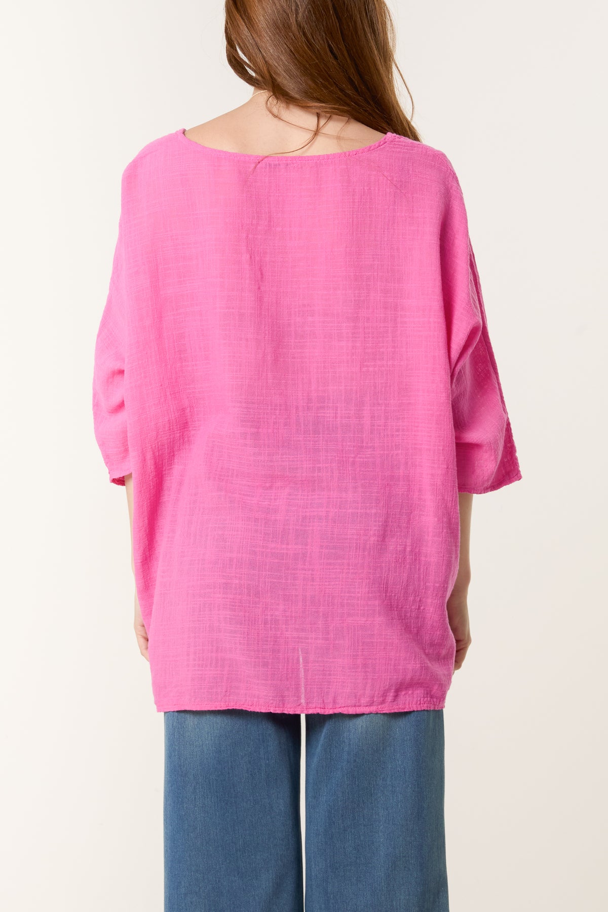 Necklace Pure Cotton Round Neck Top