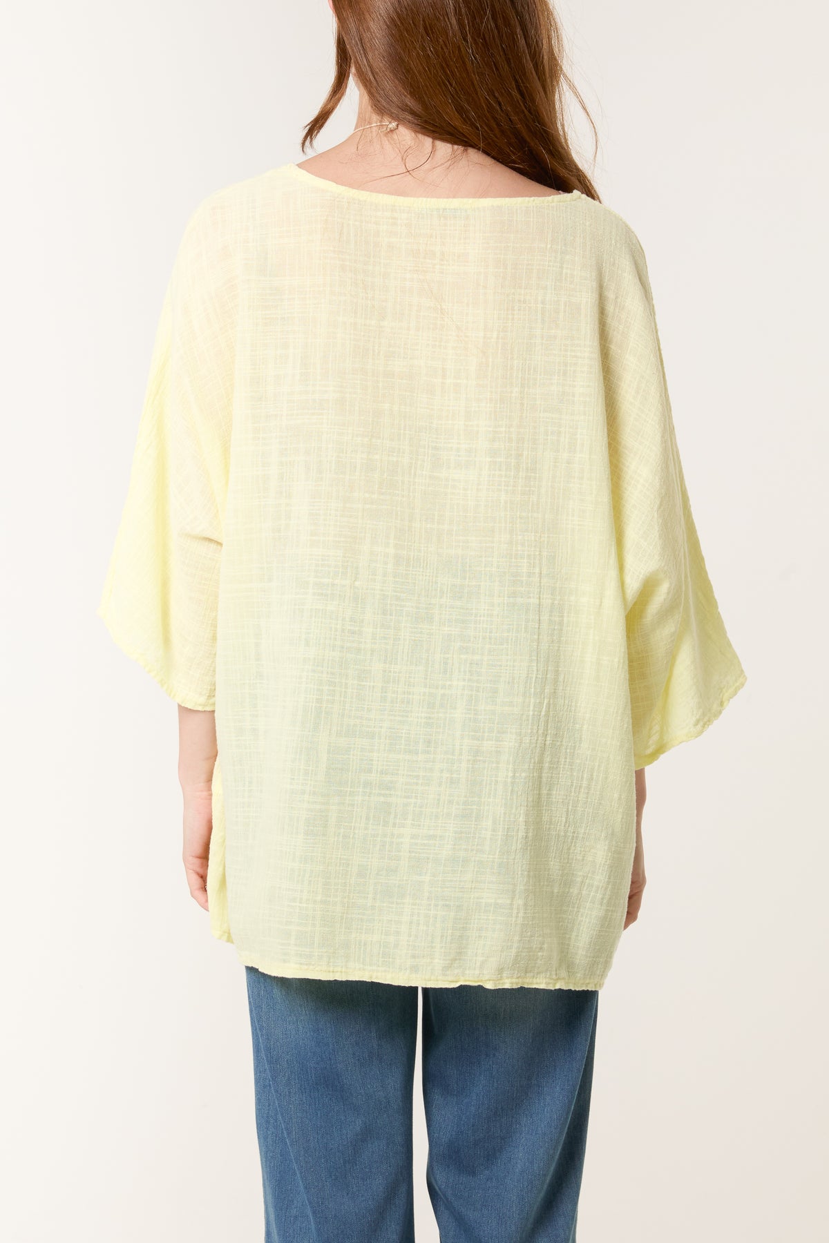 Necklace Pure Cotton Round Neck Top