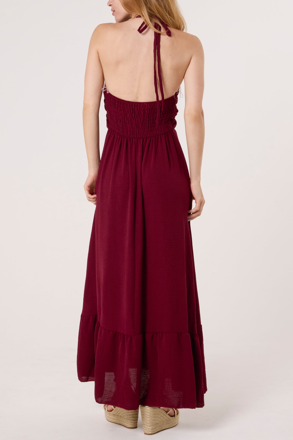 Halterneck Necklace Detail Dress