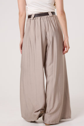 Belted Tailored Palazzo Trousers