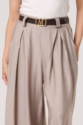 Belted Tailored Palazzo Trousers