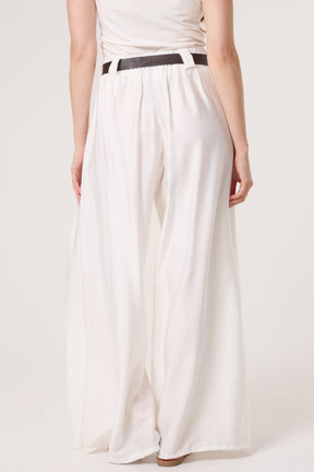 Belted Tailored Palazzo Trousers