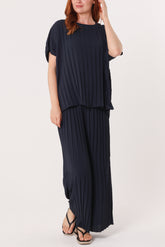 Pleated Blouse & Trouser Co-ord