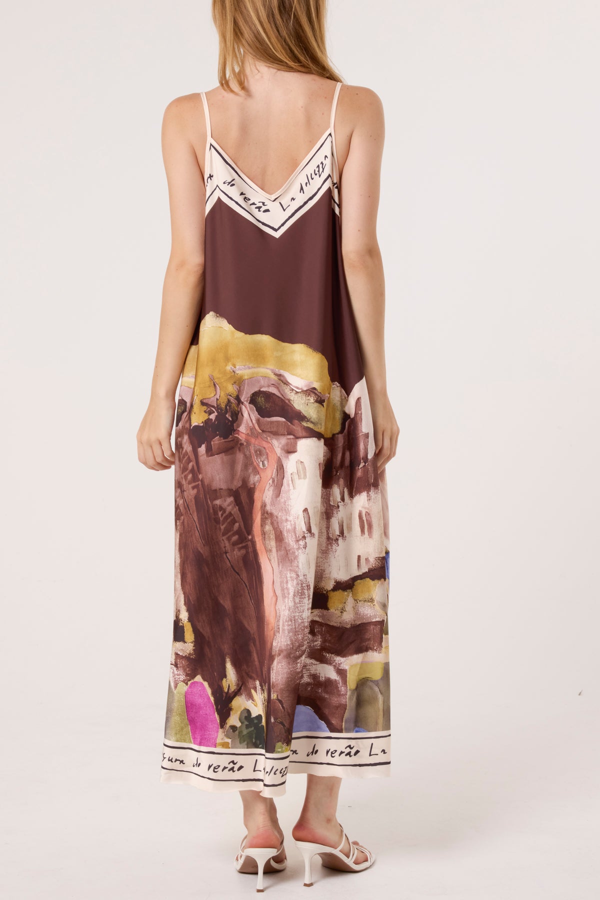 Cami Border Print Swing Dress