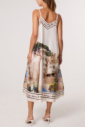 Cami Border Print Swing Dress