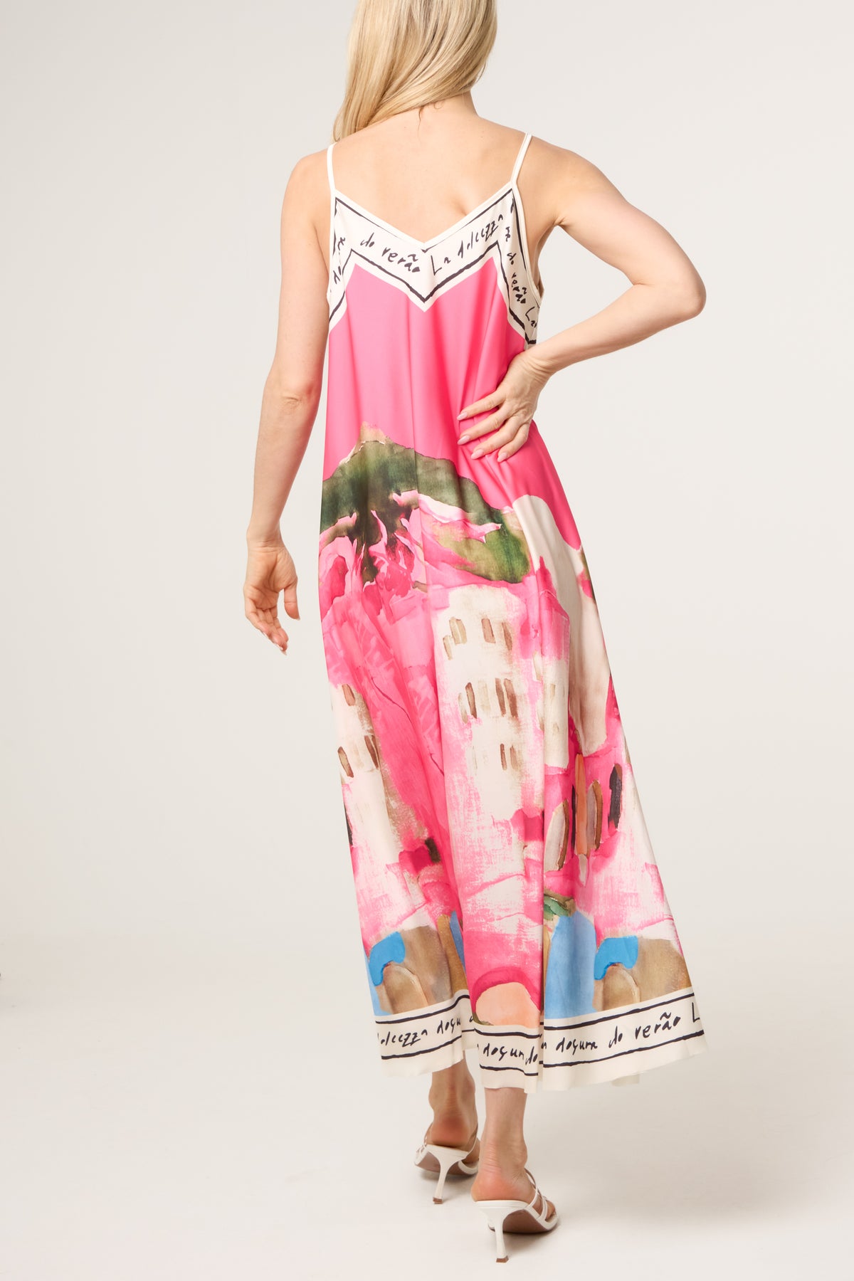 Cami Border Print Swing Dress