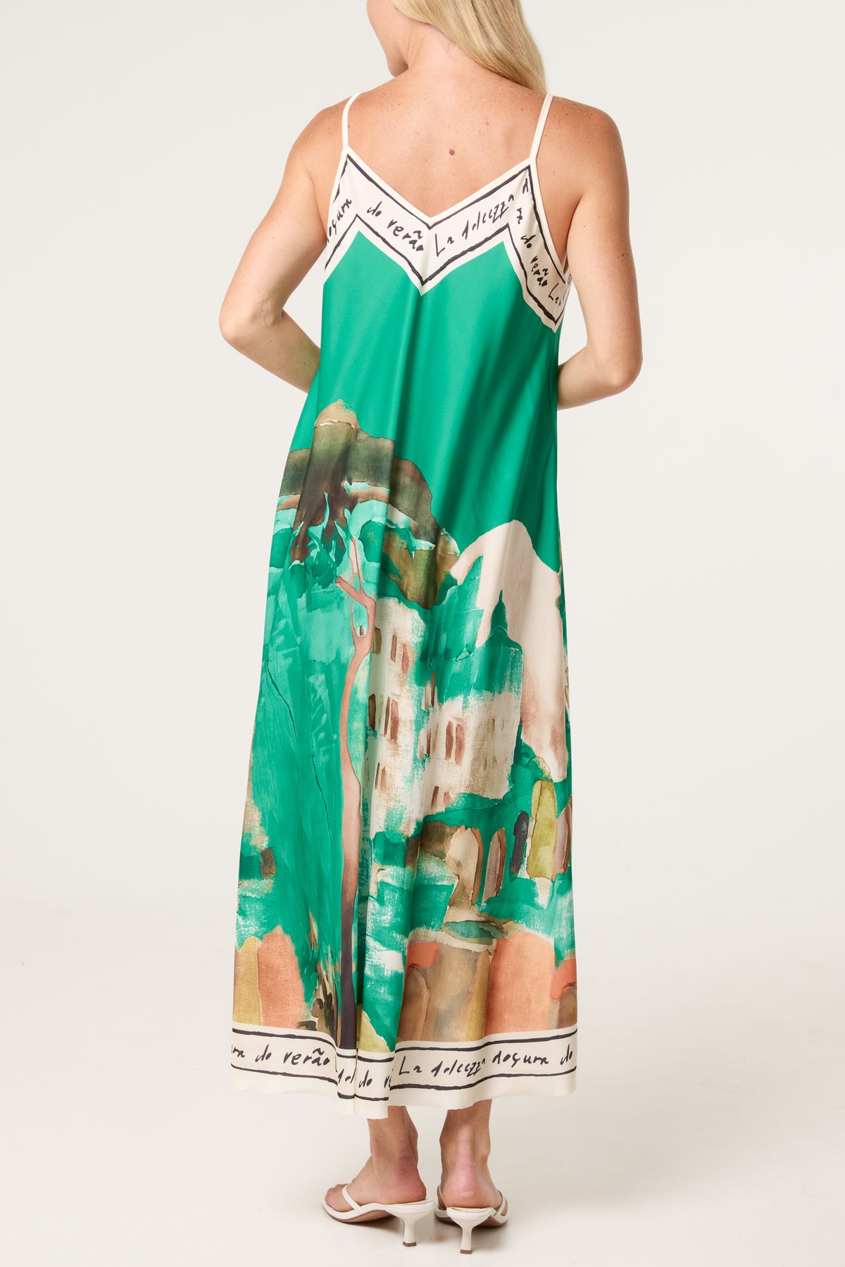 Cami Border Print Swing Dress