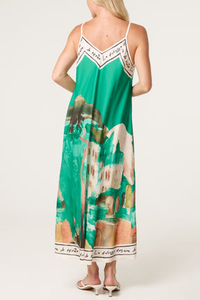 Cami Border Print Swing Dress