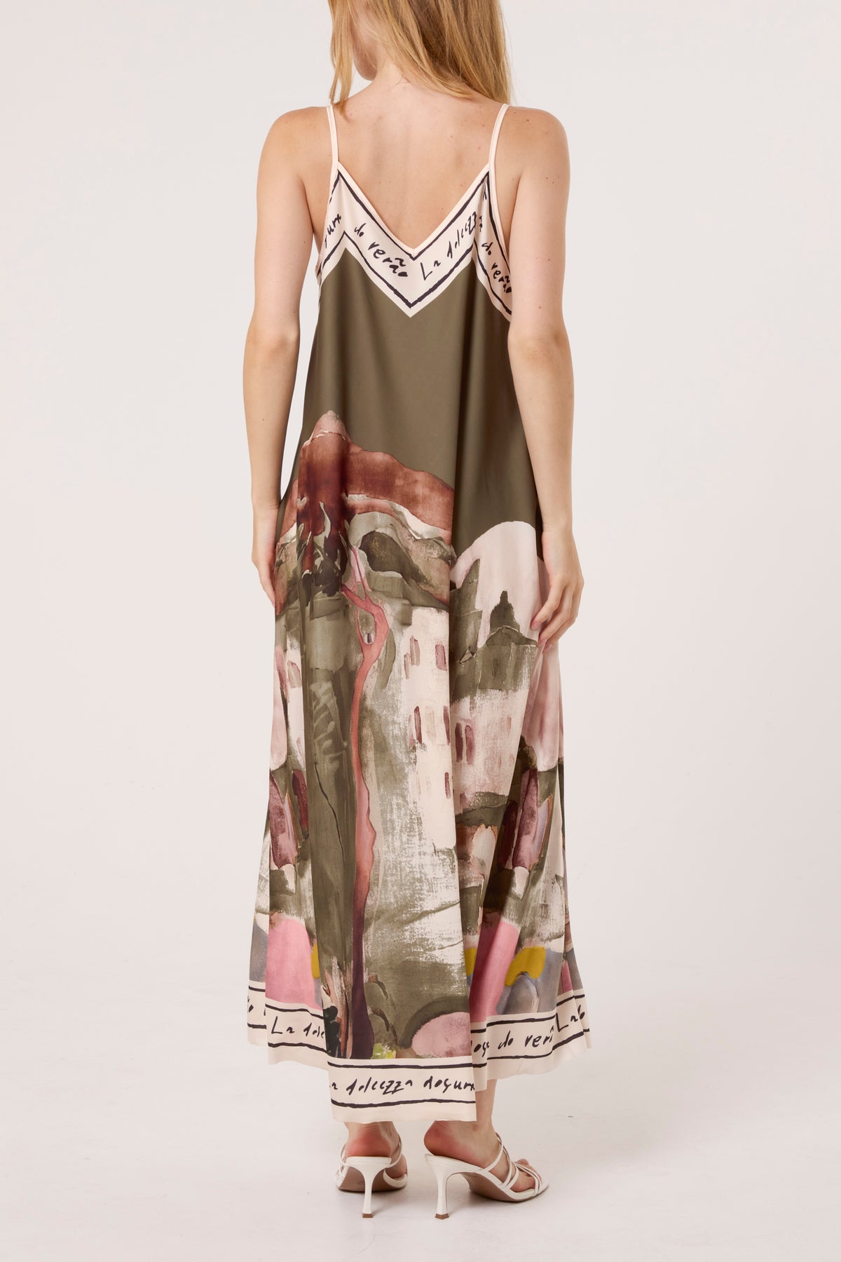 Cami Border Print Swing Dress