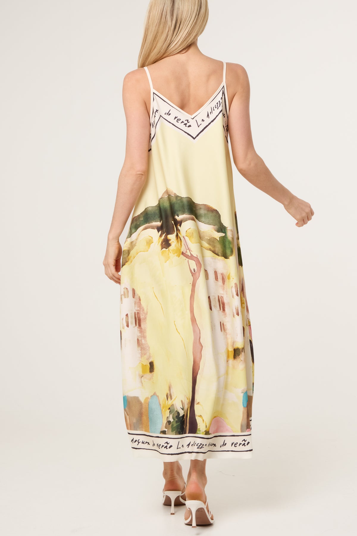 Cami Border Print Swing Dress