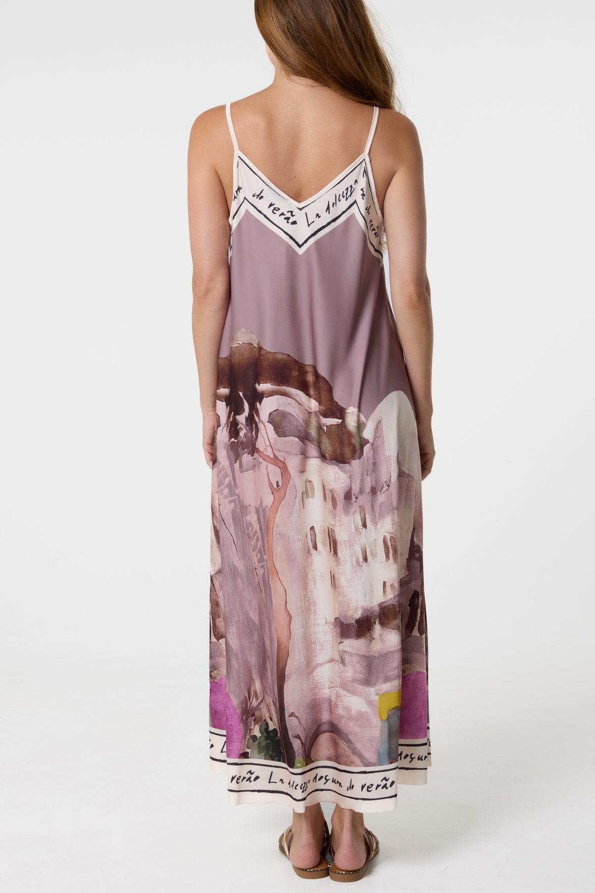 Cami Border Print Swing Dress
