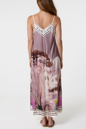 Cami Border Print Swing Dress