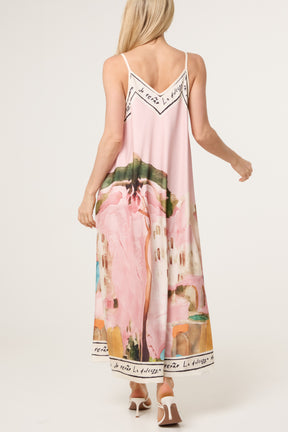 Cami Border Print Swing Dress