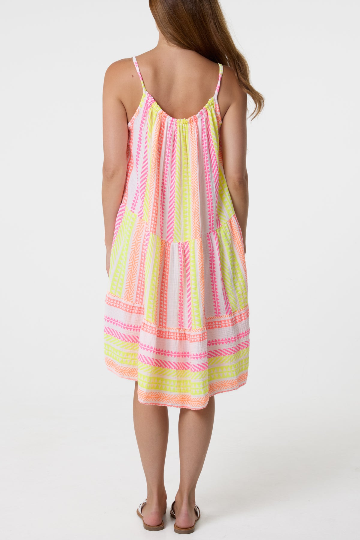 Aztec Cheesecloth Cami Mini Dress