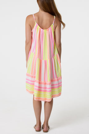 Aztec Cheesecloth Cami Mini Dress