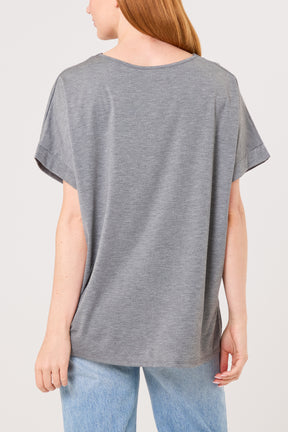 V-Neck Short Sleeve Jersey T-Shirt