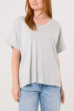 V-Neck Short Sleeve Jersey T-Shirt