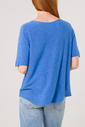 Raw Edge Short Sleeve Jumper