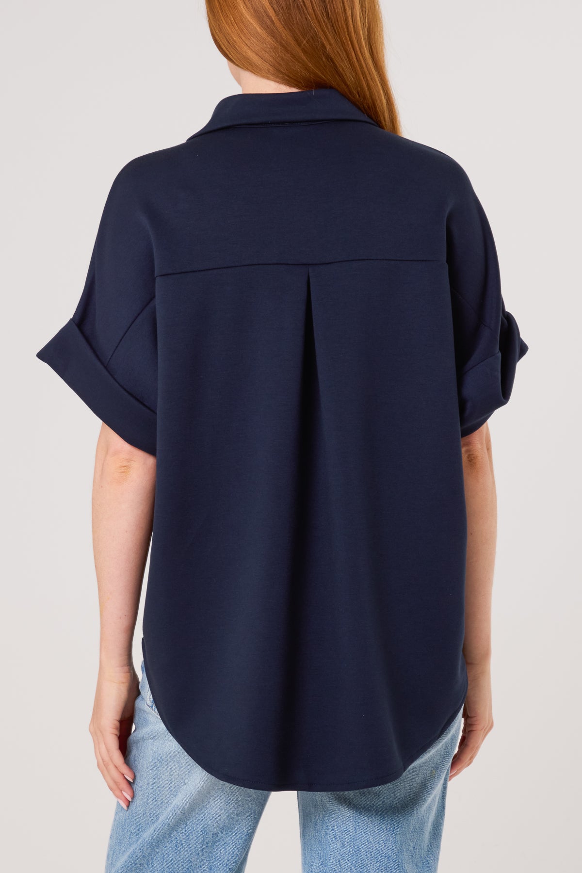 Gold Buttons Jersey Short Sleeve Shirt