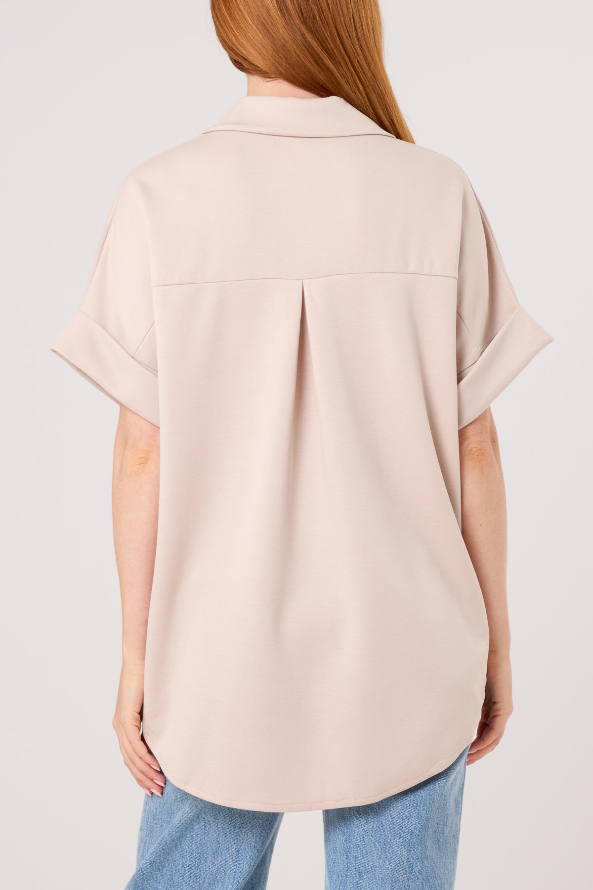 Gold Buttons Jersey Short Sleeve Shirt