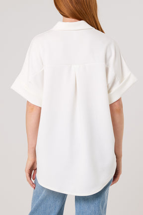 Gold Buttons Jersey Short Sleeve Shirt