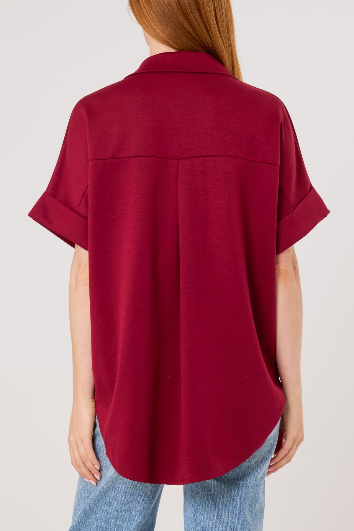 Gold Buttons Jersey Short Sleeve Shirt