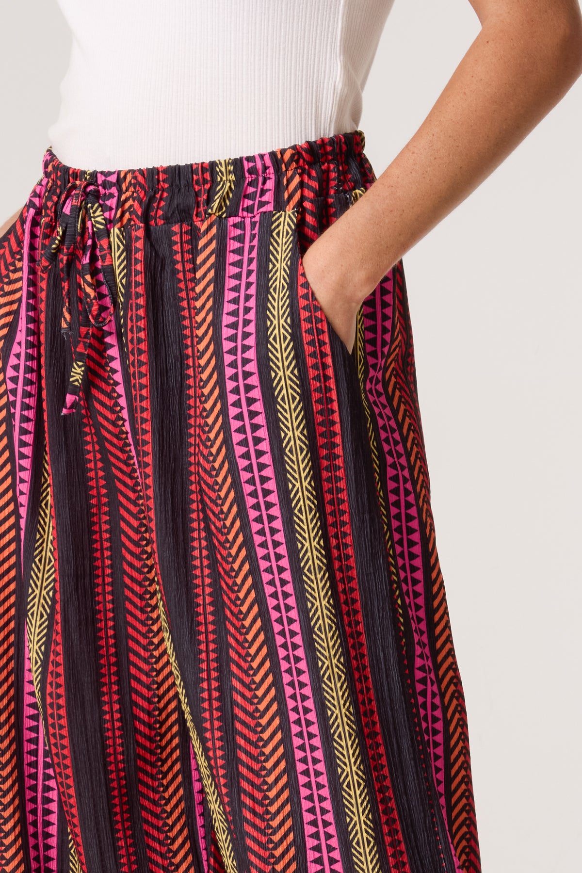 Aztec Print Wide Leg Trousers