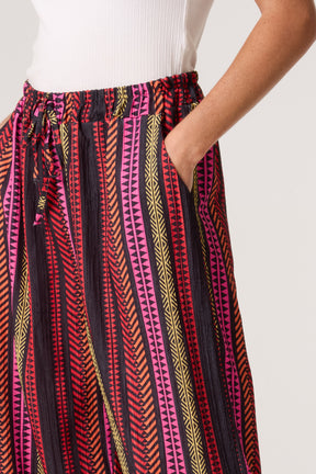 Aztec Print Wide Leg Trousers