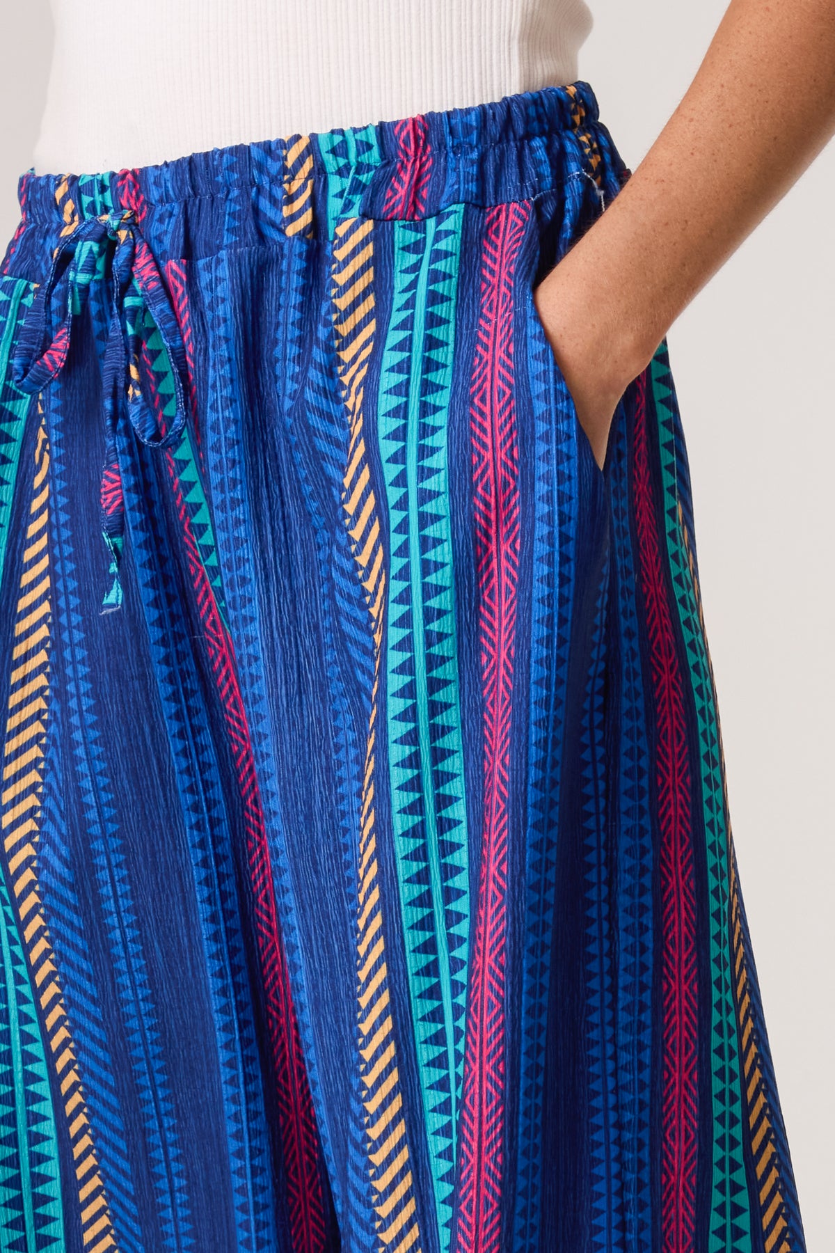 Aztec Print Wide Leg Trousers