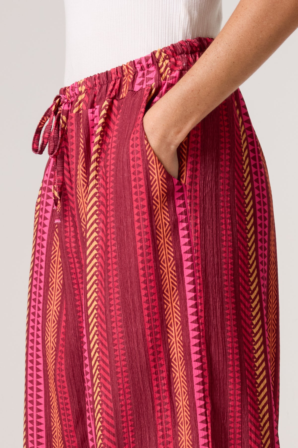 Aztec Print Wide Leg Trousers