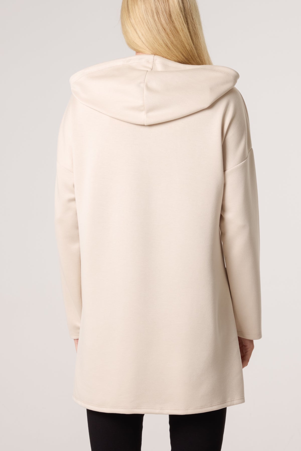 Hooded Soft Touch Asymmetric Sweatshirt