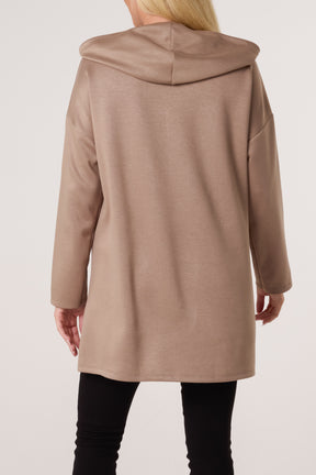 Hooded Soft Touch Asymmetric Sweatshirt
