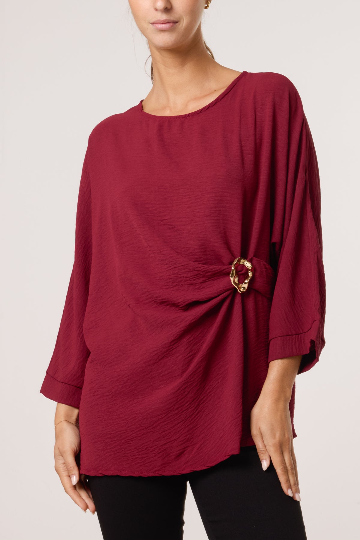 Side Gathered Blouse