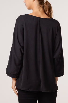 Side Gathered Blouse