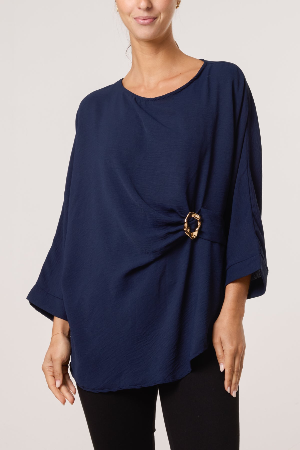 Side Gathered Blouse