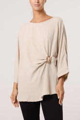 Side Gathered Blouse