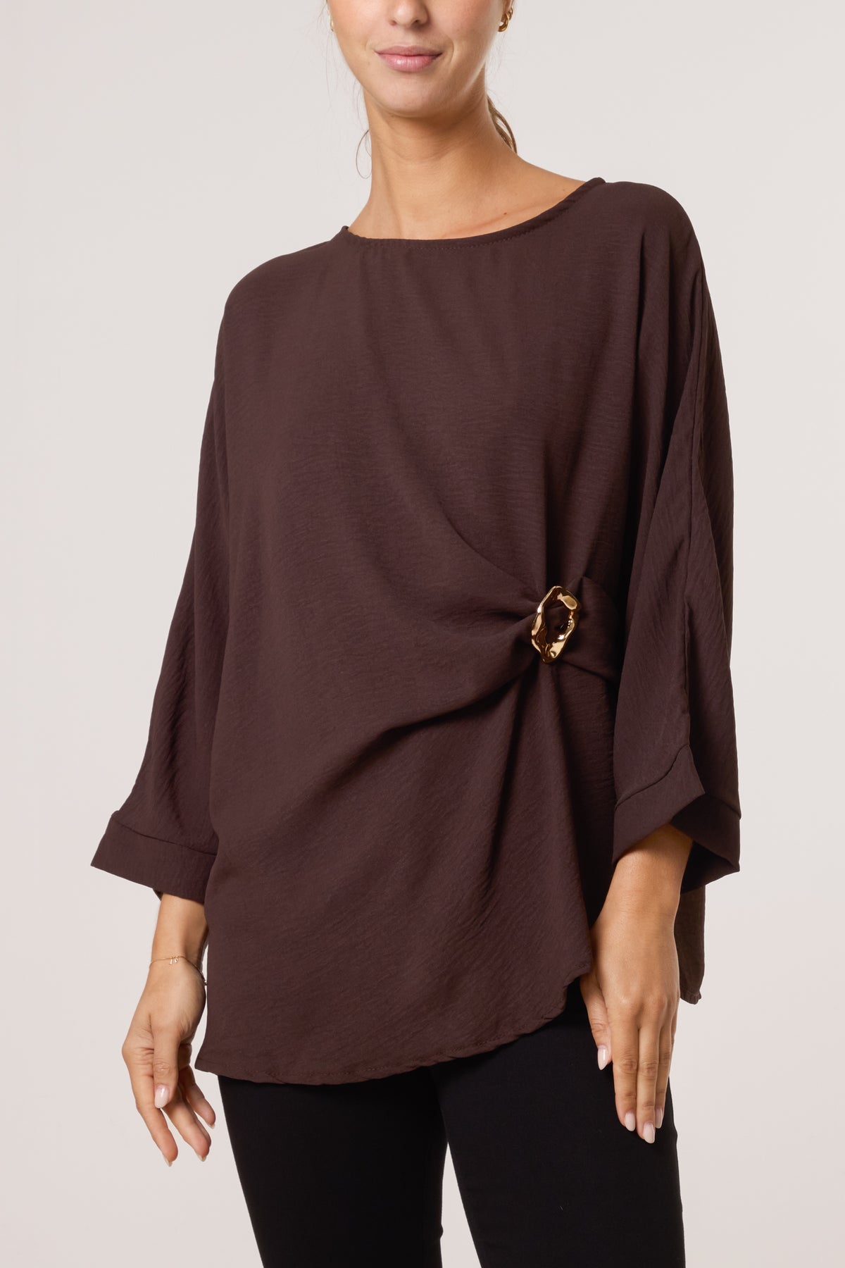Side Gathered Blouse
