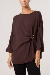 Side Gathered Blouse