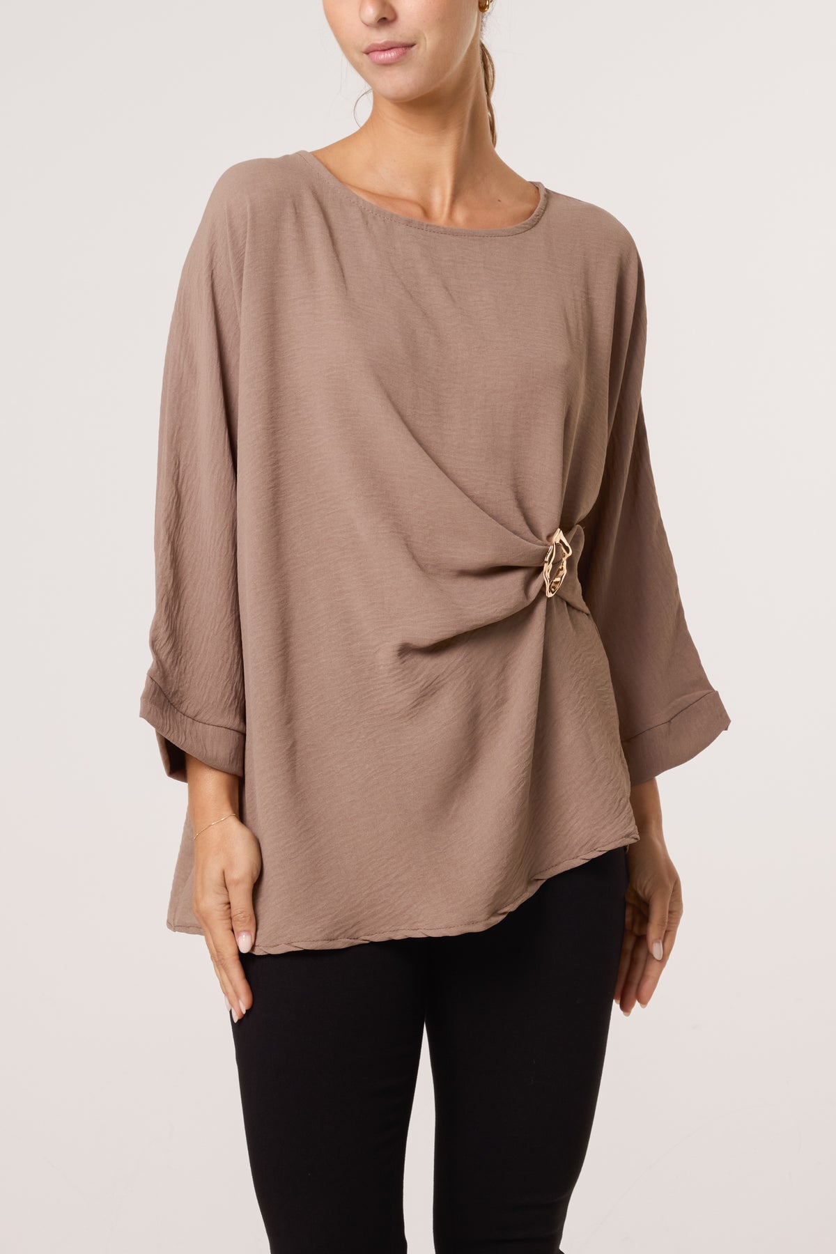 Side Gathered Blouse