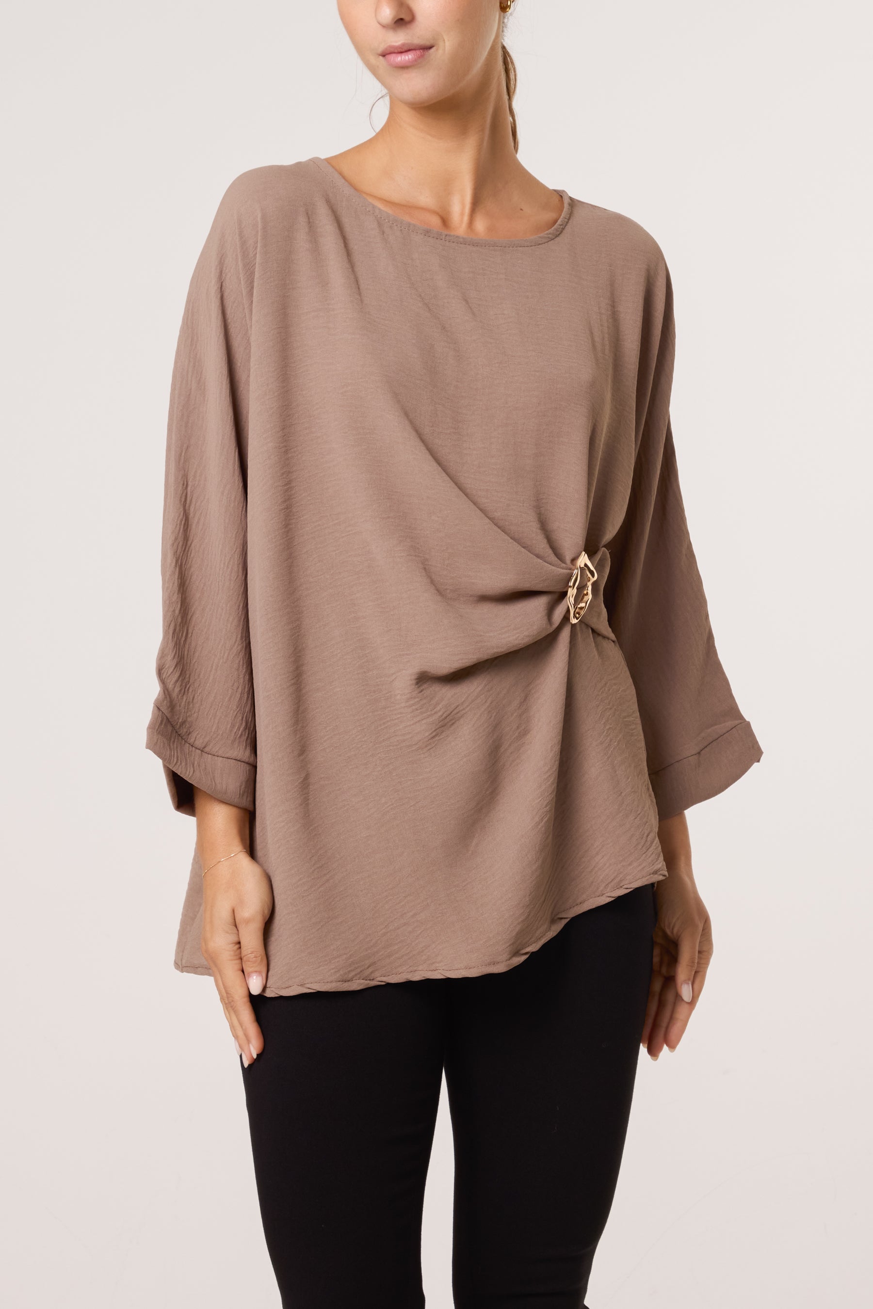 Side Gathered Blouse