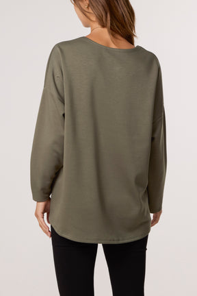 Necklace Soft Touch Plain Sweatshirt