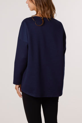 Necklace Soft Touch Plain Sweatshirt