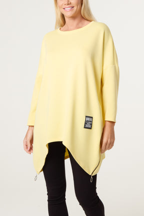 Soft Touch Side Zip Pockets Sweatshirt
