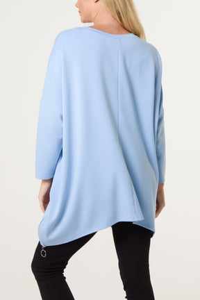 Soft Touch Side Zip Pockets Sweatshirt