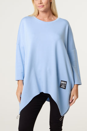 Soft Touch Side Zip Pockets Sweatshirt