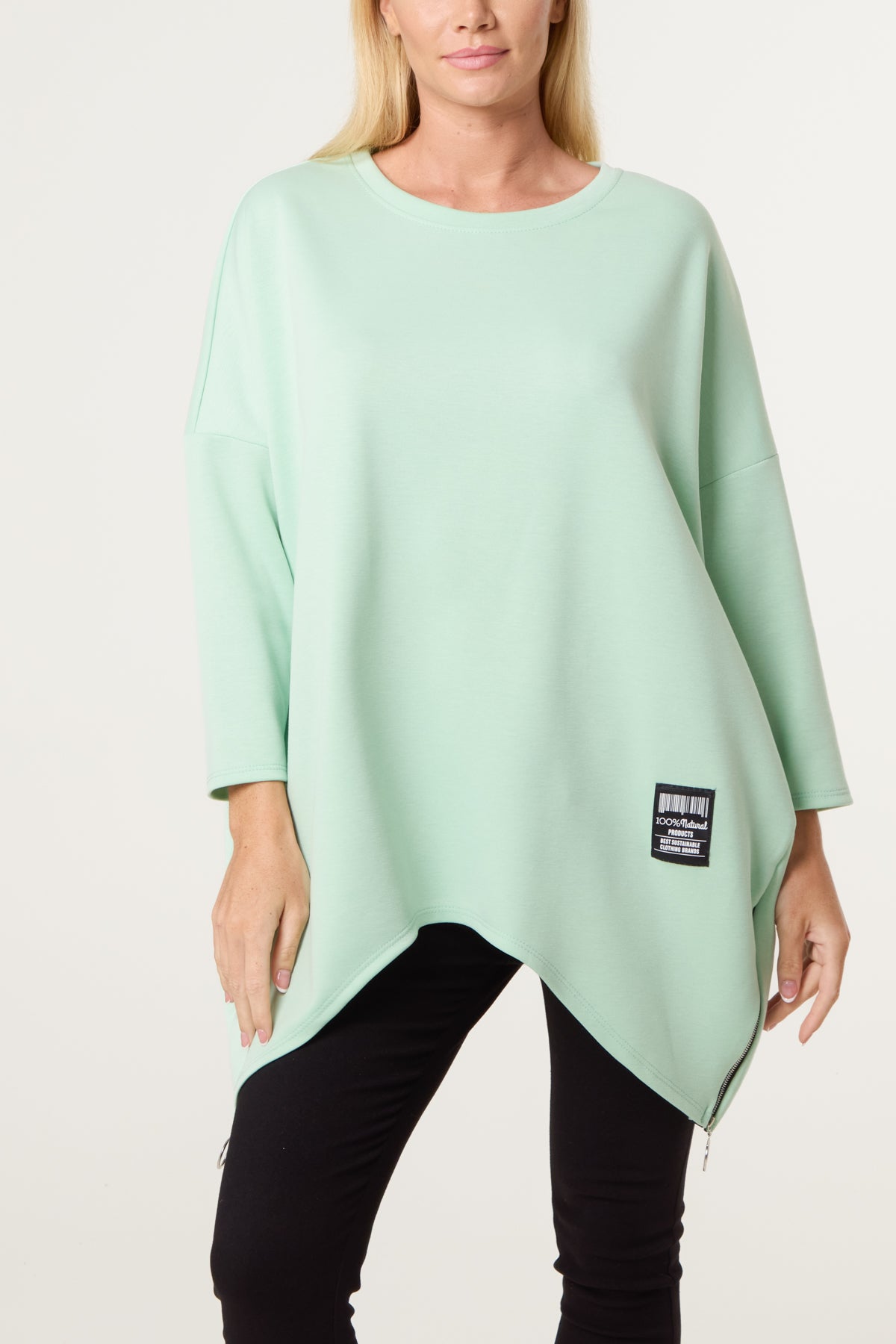 Soft Touch Side Zip Pockets Sweatshirt