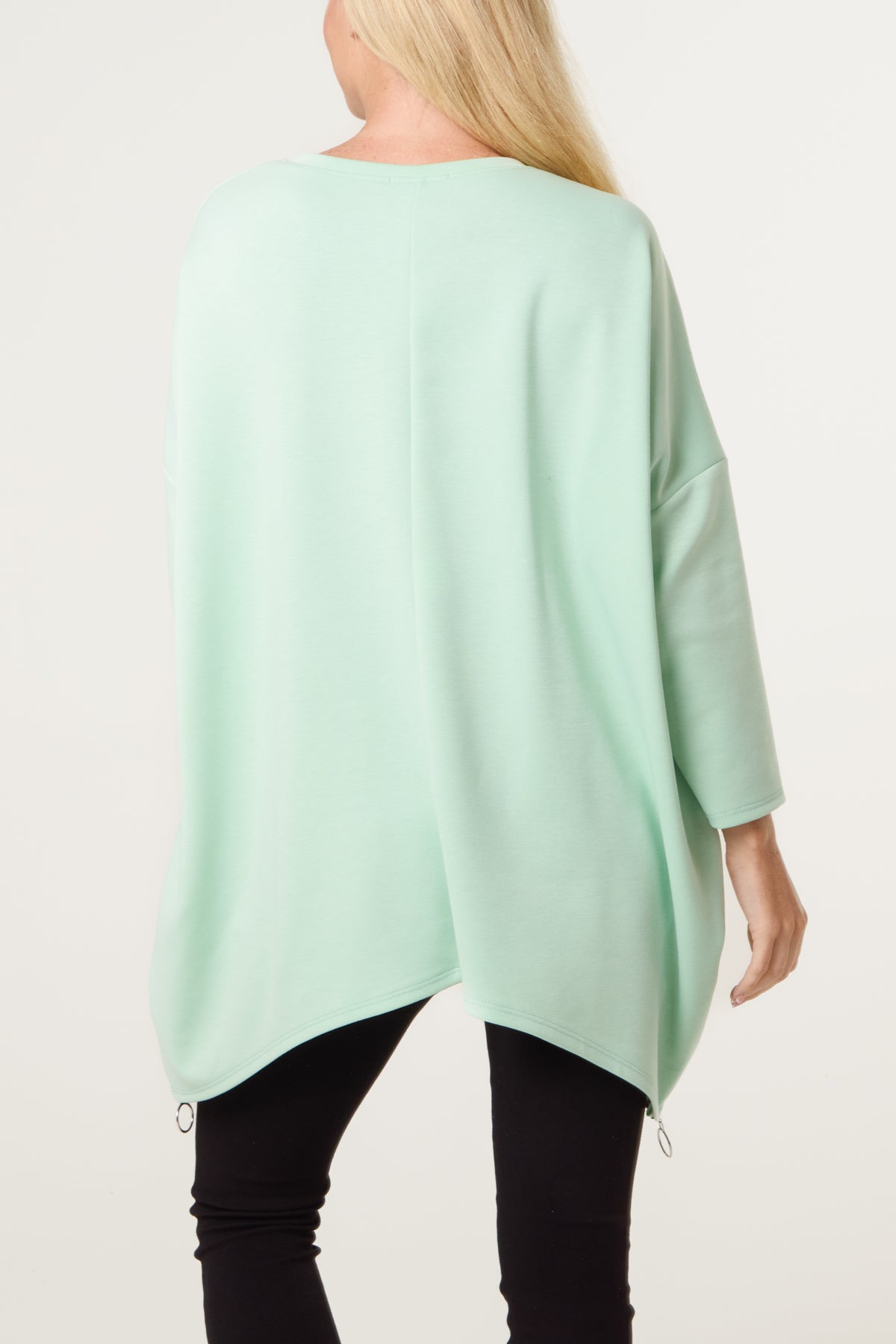 Soft Touch Side Zip Pockets Sweatshirt